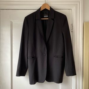Amator Black Wool Bland Blazer Size L